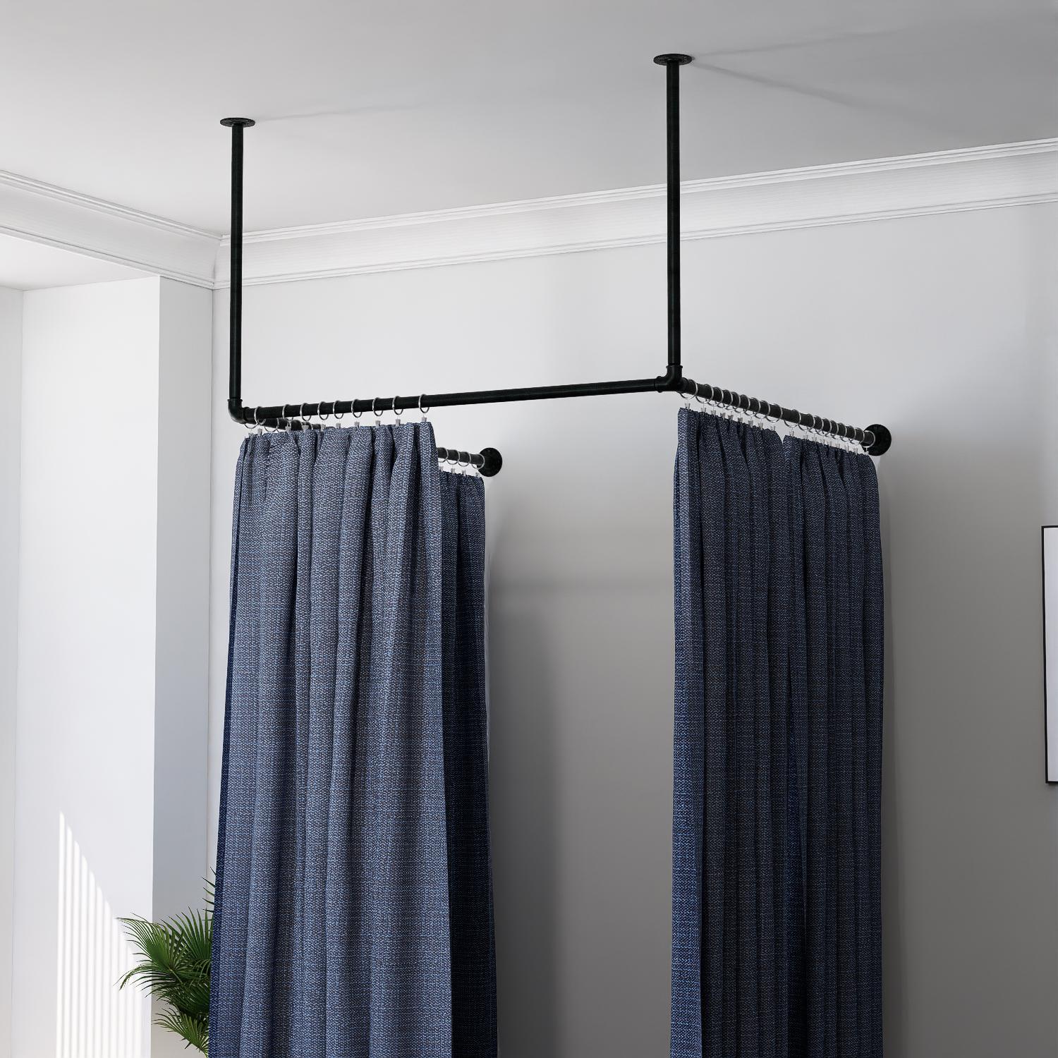 サイ デザイン 壁掛け 天井取り付け式更衣室カーテンレール | 小売店用更衣室フレーム | 店舗