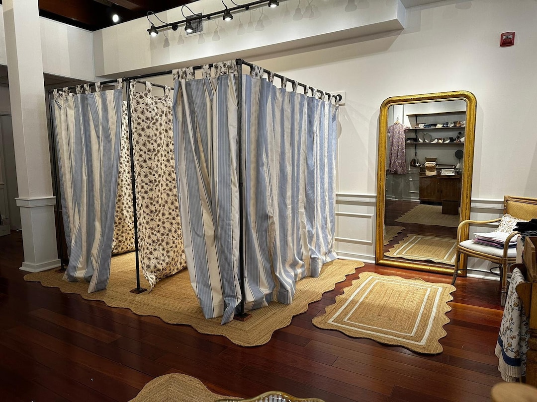 Double Changing Room Curtain Rail Sturdy and Stylish Fitting Room Rods