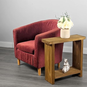 Versatile Narrow Side Table - Handcrafted Solid Wood, Multiple Finishes & Sizes, Perfect as a Stylish End Sofa Table Gift