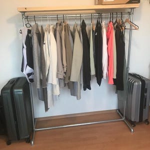 Freestanding Clothing Rack with Shelf | Industrial Pipe Garment Rail | Handmade Clothes Rack/ Rail | Storage Display | Fast Dispatch
