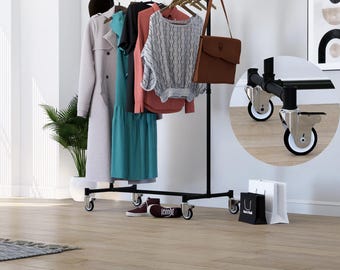 Appendiabiti industriale con ruote e ganci / Appendiabiti indipendente con ruote / Appendiabiti per cappelli e borse / Appendiabiti per tubi resistenti / Dimensioni personalizzate