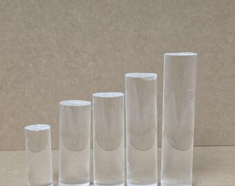5 Pcs 1/4" X 1/4" X 12" Clear Translucent Blue Acrylic Rods - PMMA Square Bars