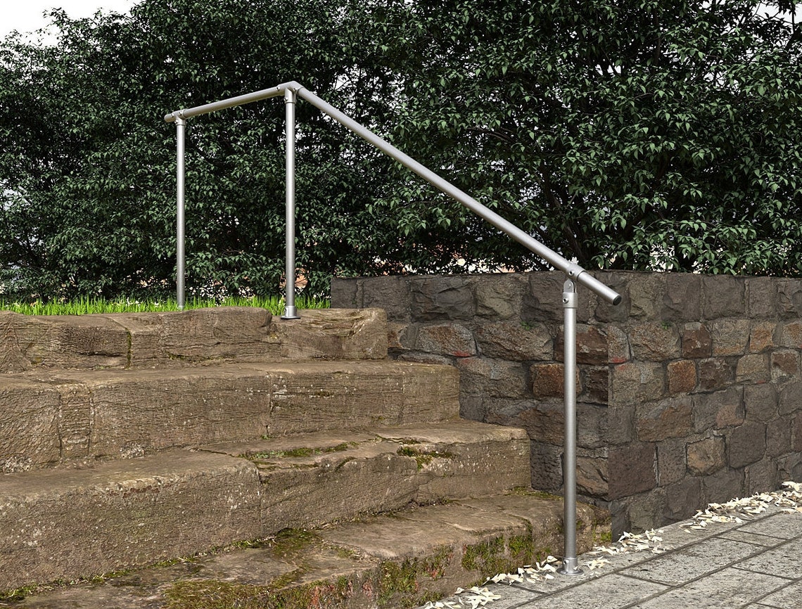 Industrial Outdoor Galvanised Pipe Handrail Mobility Hand Rail Etsy