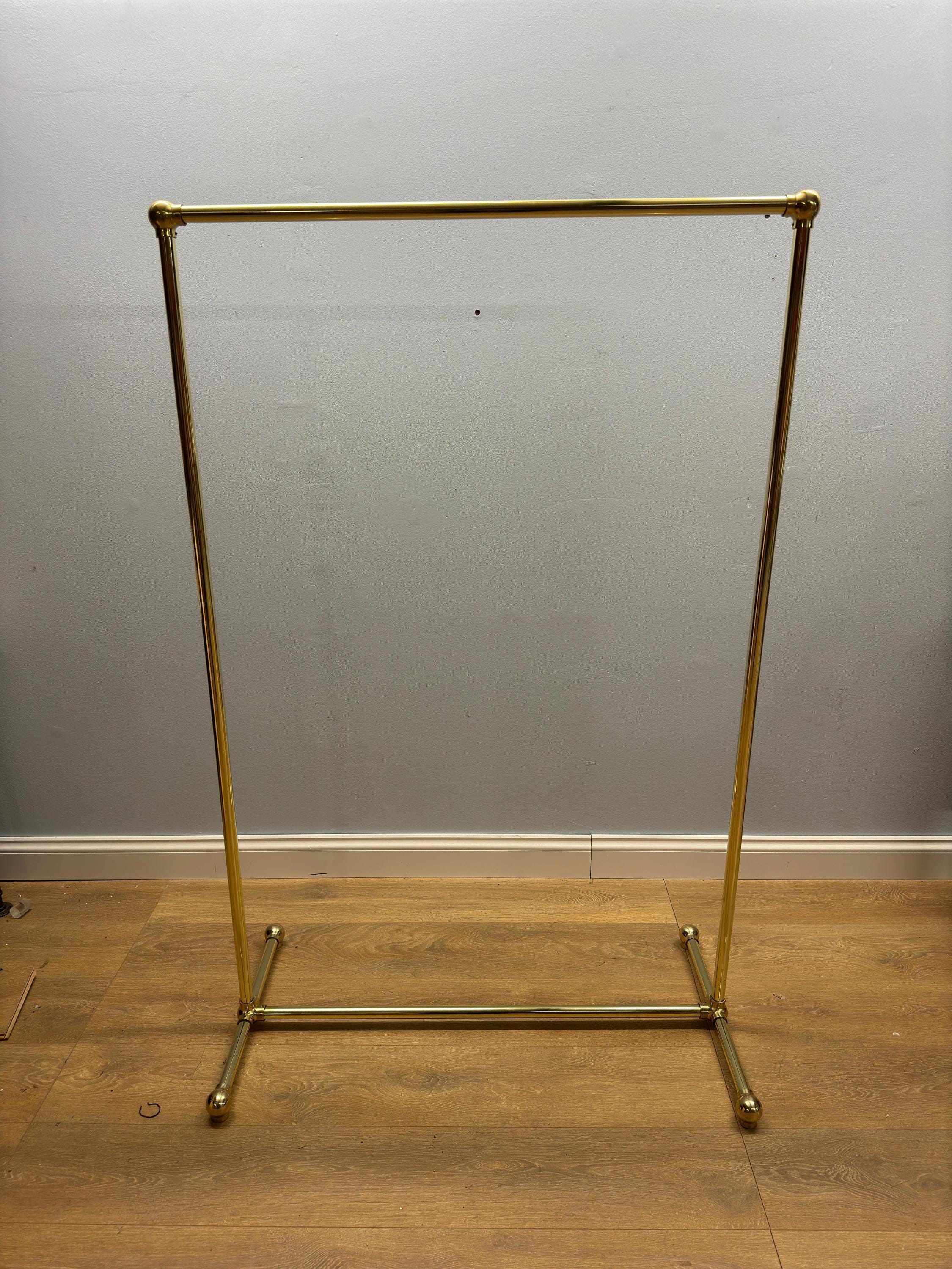 Shelf Brass Clothes Rail Clothes Rail Heavy Duty With Solid Wood