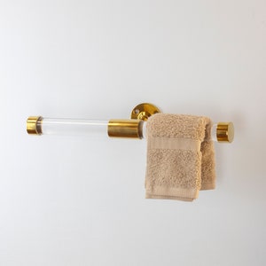 Acrylic Towel Bar in Lucite Premium Quality Towel Rack with Effortless End Bracket Installation Towel Rod Excellence 2 image 2