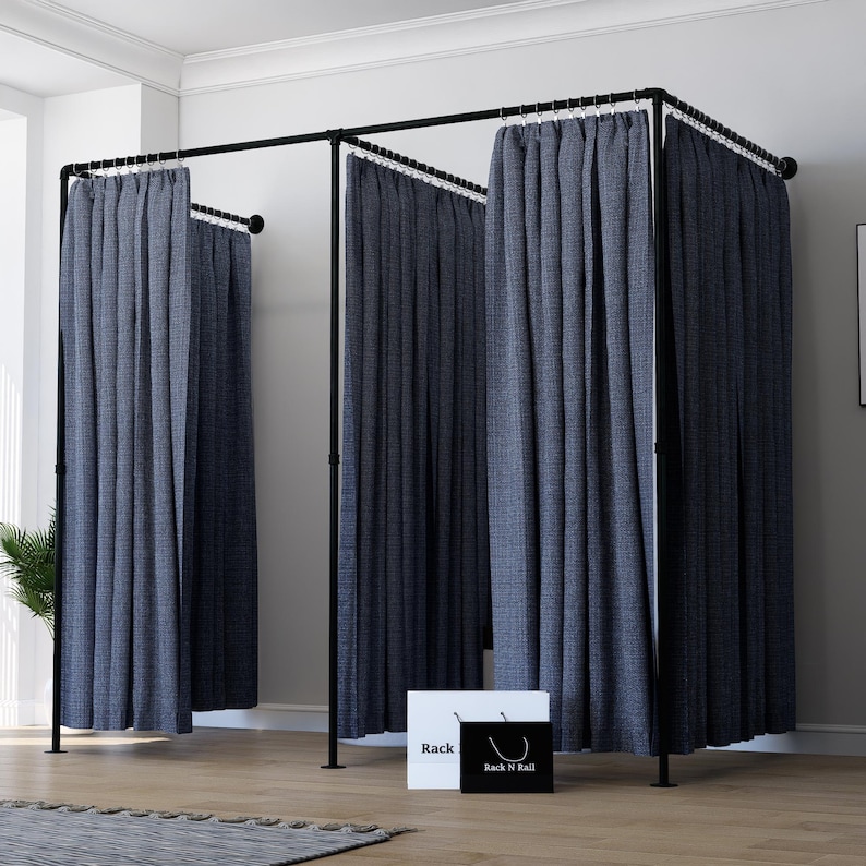 Changing Room Rods Double Changing Room Curtain Rail - Sturdy and Stylish Fitting Room ...