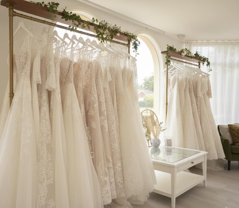 Bride Racks Freestanding Clothing Rack With Shelf | Handmade Industrial Pipe ...