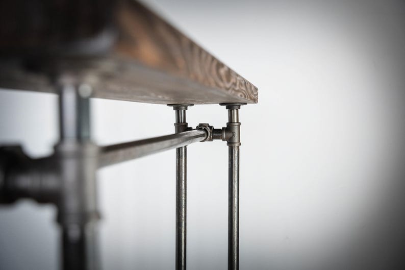Floor Mounted Clothing Rack with Top Wood Shelf | Industrial Pipe Garment Rail | Handmade Coat Rack | Custom Size | Home or Retail Display image 7