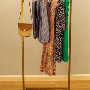 Clothing Rack | Minimalist Square Tube Garment Rail | Freestanding & Detachable | Custom Made Storage Rack | Modern Retail Display