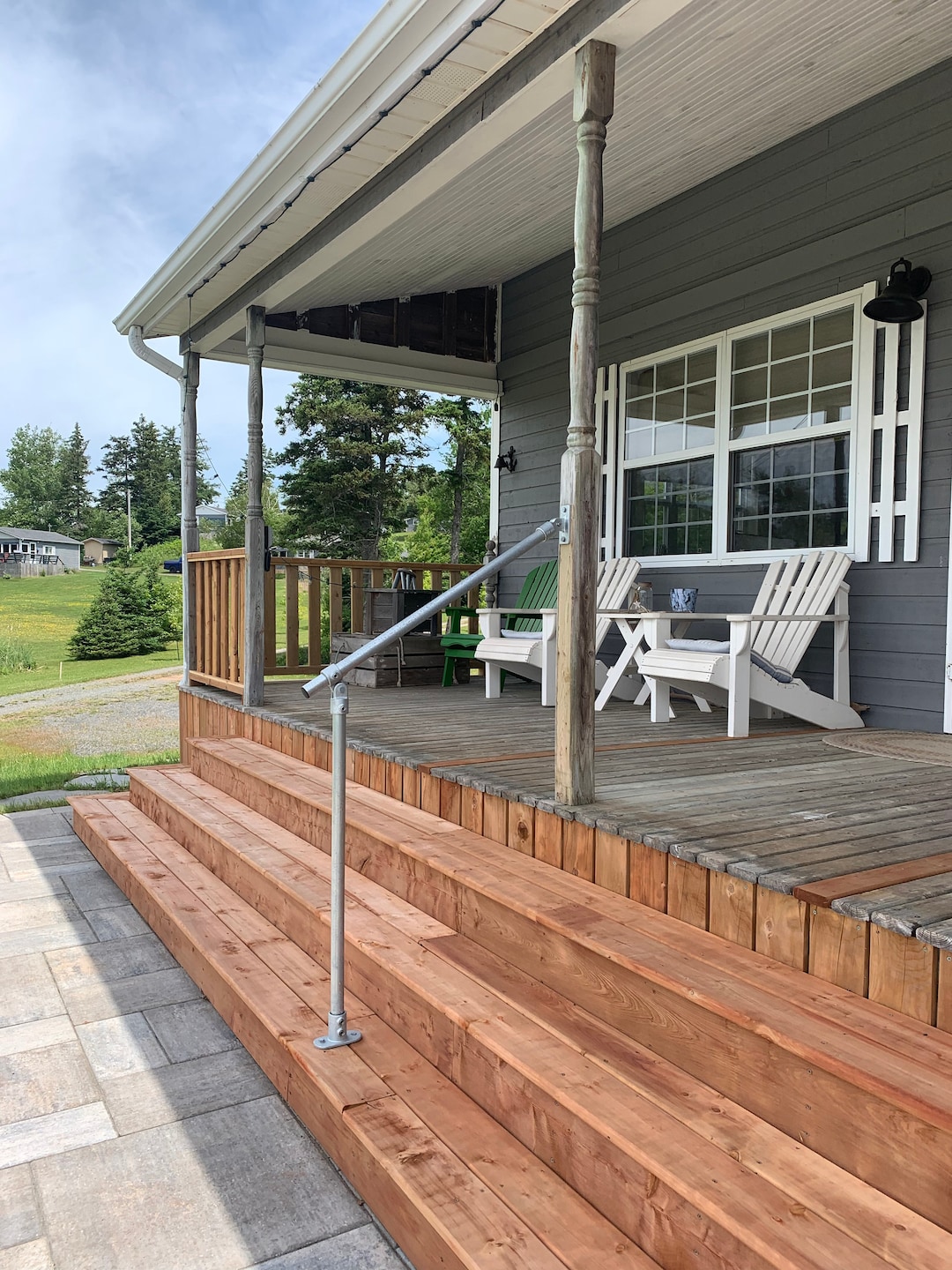 Outdoor Stair Handrail | Adjustable Angle Iron Railing | Garden Safety ...