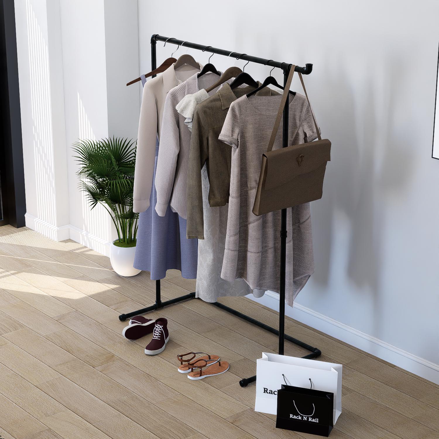 Safe Rack Garment Rack Industrial Pipe Garment Rack | Made to Order Clothing Storage | Heavy ...