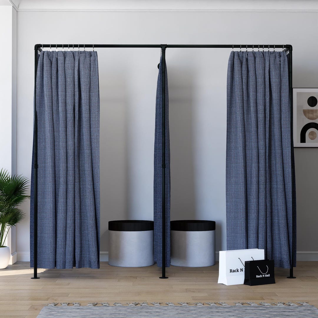 Changing Room Rods Double Changing Room Curtain Rail - Sturdy and Stylish Fitting Room ...