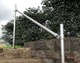 Industrial Pipe Outdoor Handrail Adjustable Angle Stair Rail