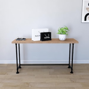 Industrial Pipe Table Legs, DIY Flange Table Base, Rustic Steel Furniture Legs, Metal Coffee Desk Legs