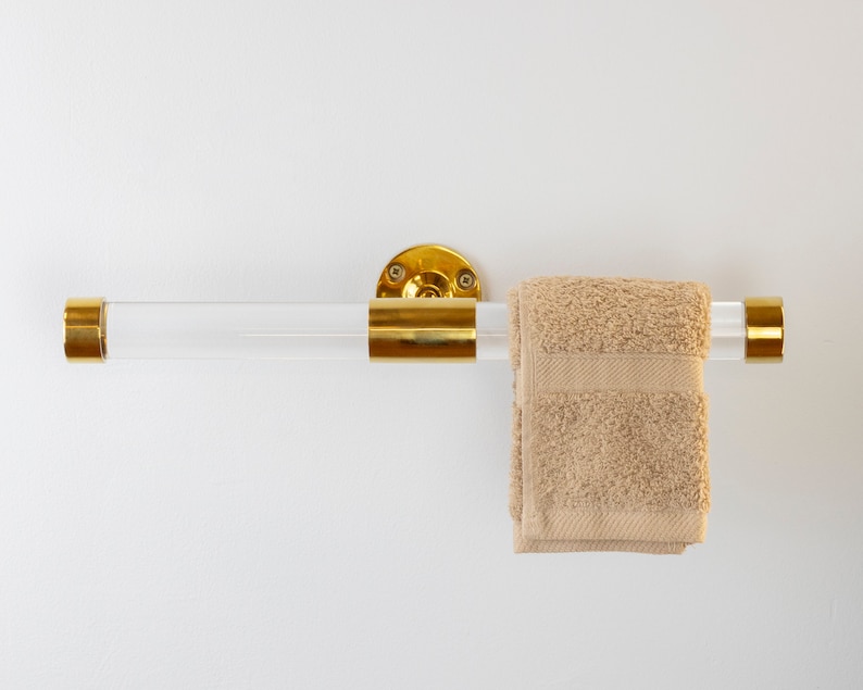 Acrylic Towel Bar in Lucite Premium Quality Towel Rack with Effortless End Bracket Installation Towel Rod Excellence 2 image 3