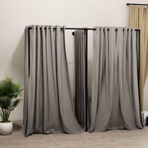 Dual Changing Room Curtain Rail Set | 2-Bay Retail Fitting Room System | Shop Dressing Room Rods Included | Boutique Privacy Booth