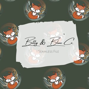 Woodland Fox Seamless Pattern |Seamless Digital Pattern,Seamless Repeat Pattern,Boy Fabric Pattern,Boy Seamless File,Seamless Fabric Pattern