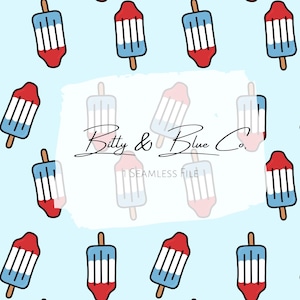 Rocket Pop Seamless Pattern, Neutral Pattern, Seamless Repeat Pattern,Seamless Fabric Pattern, popsicle, summer treat,