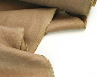 Linen Fabric in Tobacco