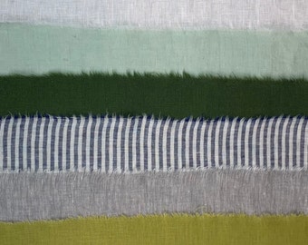 Linen fabric scraps. Linen for craft projects, patch sewing and masks.