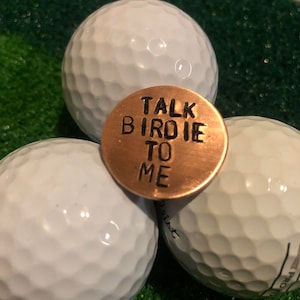Copper Golf Ball Marker, Personalized Golf Ball Marker, Golf Gift, Hand Stamped and Made to Order