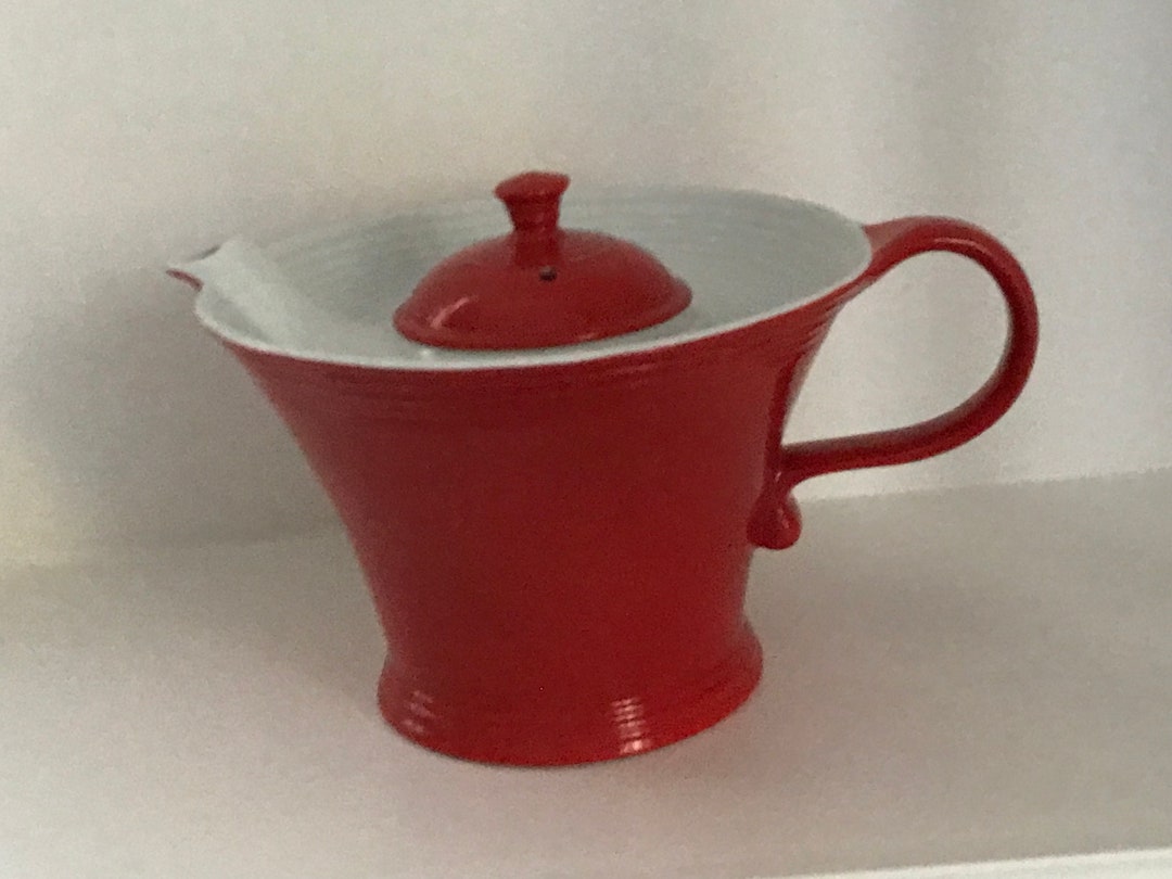 Hall China Chinese Red Melody Teapot Etsy