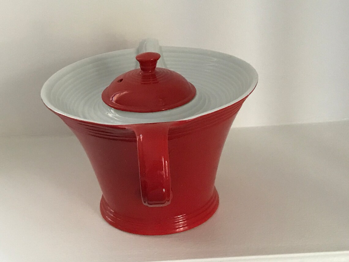 Hall China Chinese Red Melody Teapot Etsy