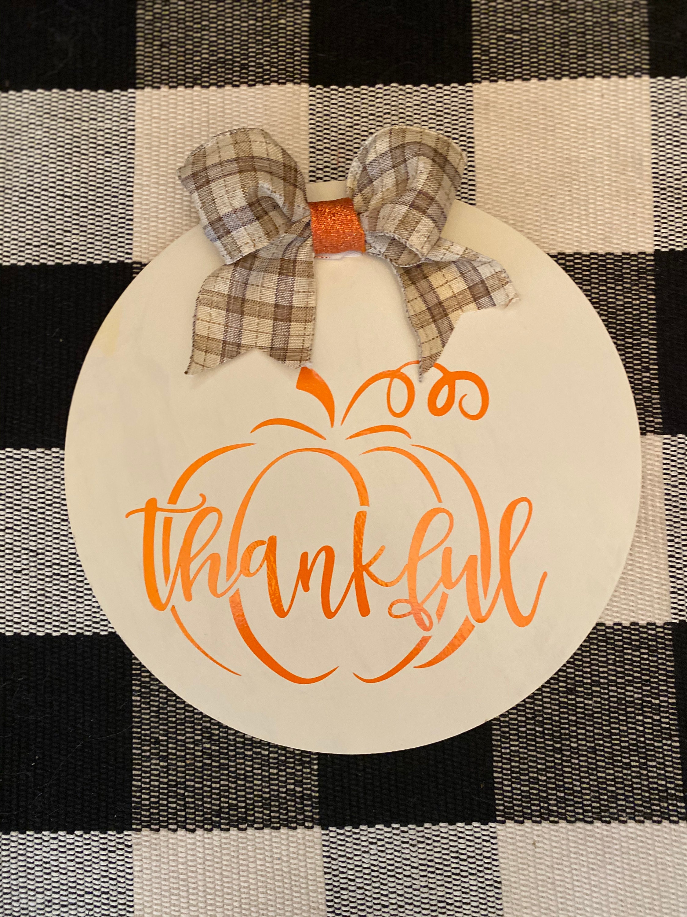 Thankful Door Hanger Thanksgiving Decor Fall Decor Wooden | Etsy