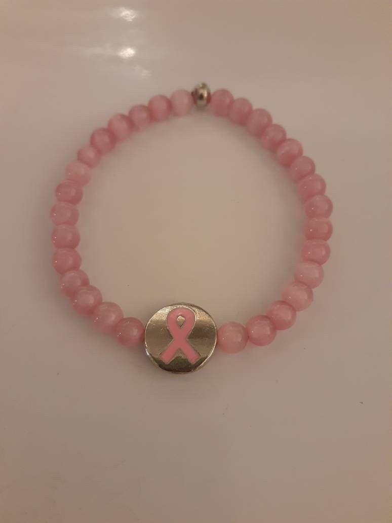 Pink Breast Cancer Awareness Bracelet | Etsy