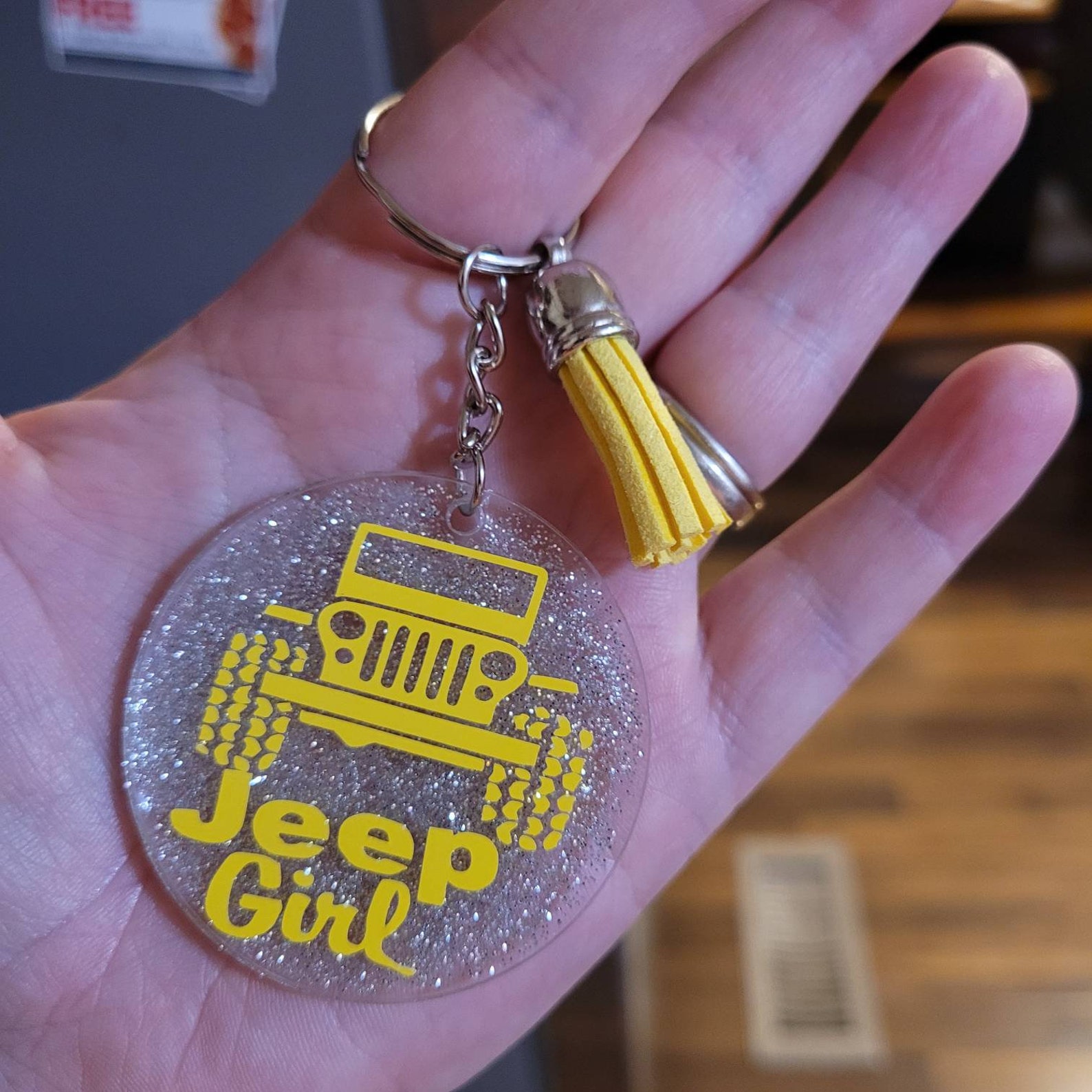 Jeep girl keychain Etsy