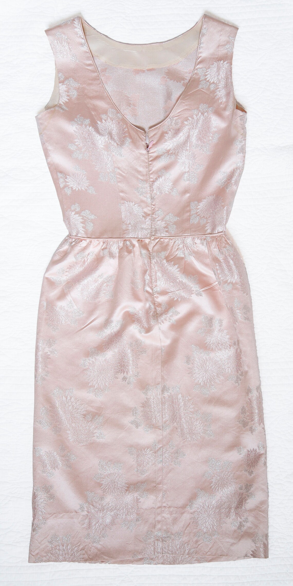 Stunning soft pink pure silk dress | Etsy