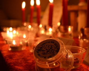 Gifts of the Holy Spirit Calligraphy for round stickers
