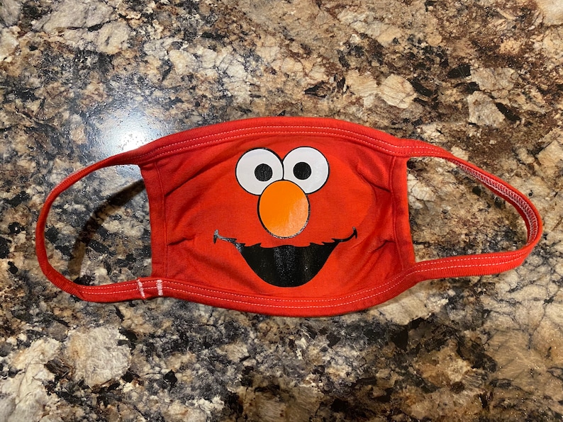 Sesame Street Elmo Inspired Adult or Kids Face Mask | Etsy