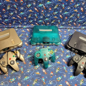 Nintendo 64 N64 Consoles Tested W/ Refurbished Controller Thumb stick Nice And Tight Bundle Comes With Jumper Pack & Cable