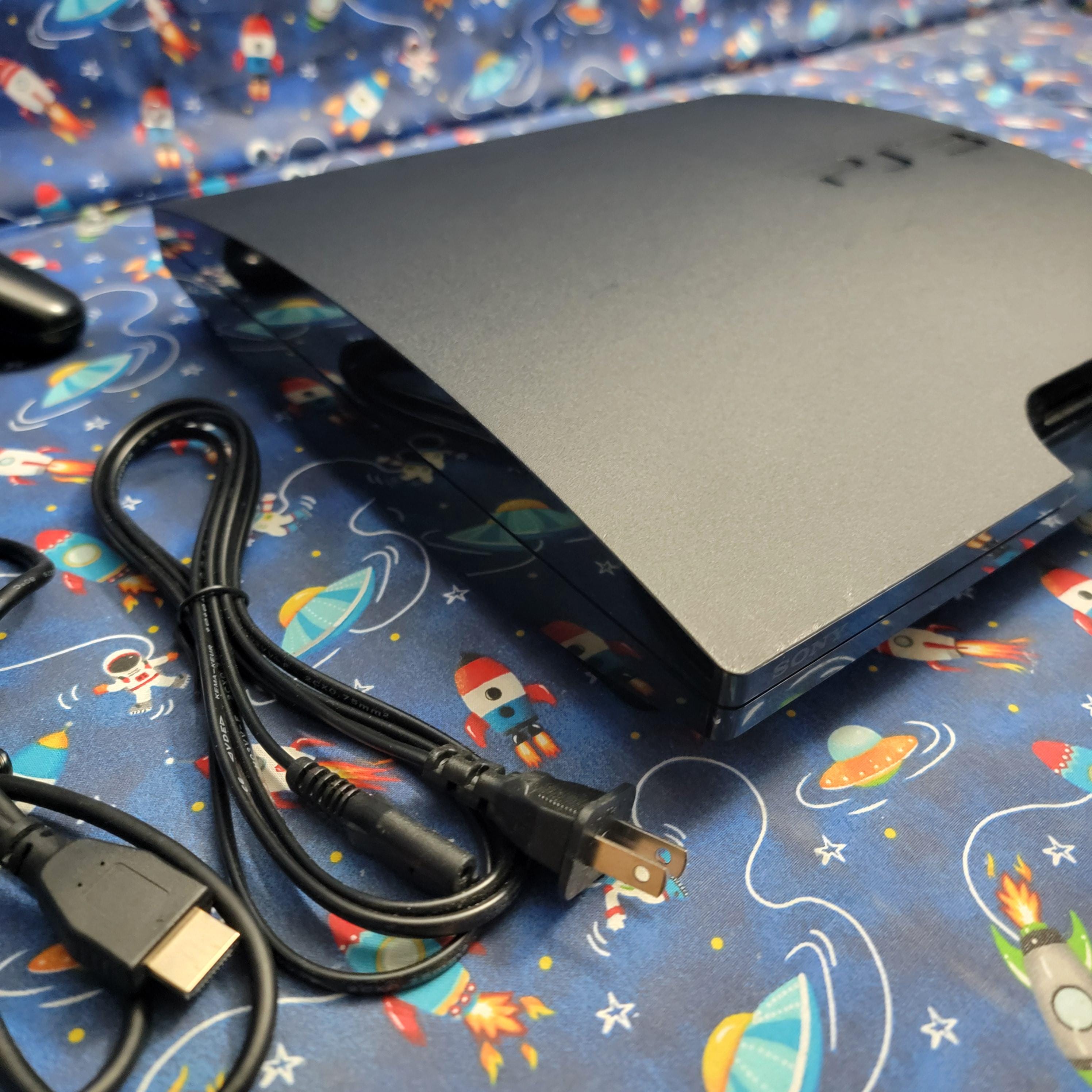 Sony Playstation 3 PS3 Game Console 120GB Slim W/ Cables & Control