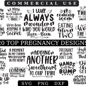 Pacote SVG de gravidez, Svg de bebê, Svg de grávida, Svg de maternidade, Svg de mamãe, Svg em breve, SVG de anúncio de gravidez, Cricut de maternidade, 9