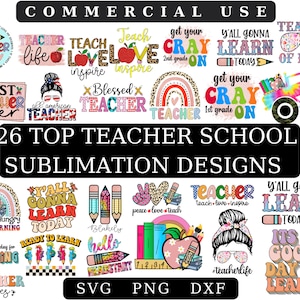 Leraar gift svg, leraar png, truc of leer png, leraar school png, geschenk voor leraar png, leer liefde inspireren png, handgetekende png, leraar