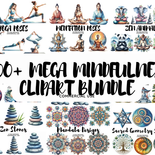 Mindfulness Clipart - Etsy