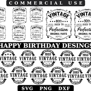 Verouderd tot perfectie, Vintage verjaardag svg, verjaardag svg, verouderd tot perfectie Svg, vintage verjaardag shirt svg, Limited Edition svg, vintage ontwerp