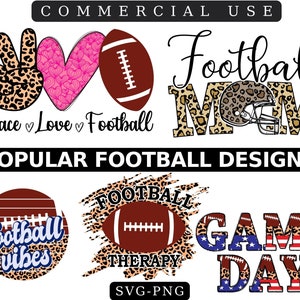 フットボール昇華 PNG、フットボールママ PNG SVG ファイル、ピースラブフットボール、フットボールセラピー PNG、フットボールシャツ SVG、試合の日、フットボールの雰囲気