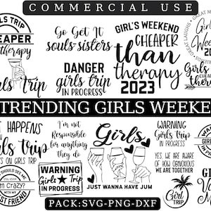 GIRLS WEEKEND SVG - Camisas Girls Trip Svg - Girls Trip Svg Bundle - Matching Shirts Svg Vacation Svg - Funny Svg Bundle - Descarga Digital