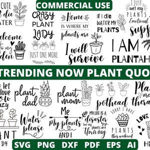 Trending Plant Lover SVG Bundle - Plant Svg Zitate - Plant Svg Commercial - Plant Svg für Cricut - Silhouette - Digitaler Download - Plant PNG