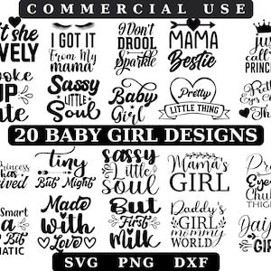 Baby Girl SVG Bundle,Lindo Bebé Diciendo svg,Niña Bebé Svg,Recién Nacido Svg,Bebé Svg,Hija Svg,Mamá Svg,Bebé Dichos svg,Nueva Mamá svg,Guardería svg