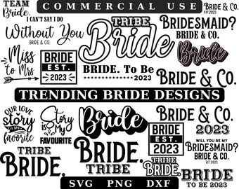 Bride Tribe SVG Bundle: Wedding Designs (Digital Download)