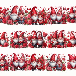 Acuarela Gnome Pareja png, Inlove Red Gnome Día de San Valentín, Feliz Día de San Valentín Ideas de regalos, Regalos para ella, Corazón de gnomo, Uso comercial