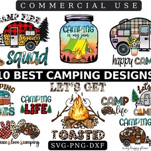 Camping sublimatie bundel SVG PNG Peace Love Camping Design Camp Life digitale download Camping Is My Happy Place PNG Camp Life bundel svg