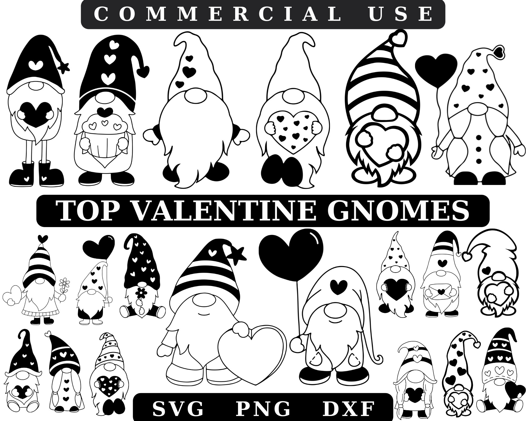 Gnomes Background Valentine's Day ADD-ON Layer Digital Stencil Design –  Stencil Expressions