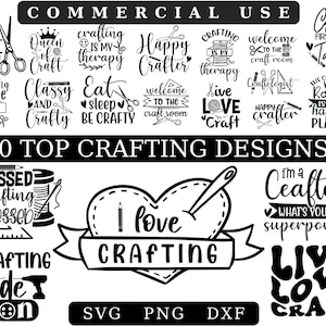 Crafter Quote SVG Design Bundle: Crafting Shirt, Christmas (Digital Download)