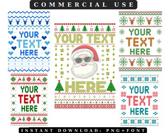 Ugly Christmas Sweater Svg + Ugly Sweater Font, Christmas Svg, Christmas sweater Png Dxf, Vinyl Cutters, Printer, Iron on Png, Jpg, Eps,9