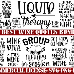 Wine Quotes Svg Bundle, Wine Svg, Drinking Svg, Wine Quotes, Wine glass svg, Funny Quotes, Sassy, Wine Sayings, Png, Eps, Clipart, Cricut